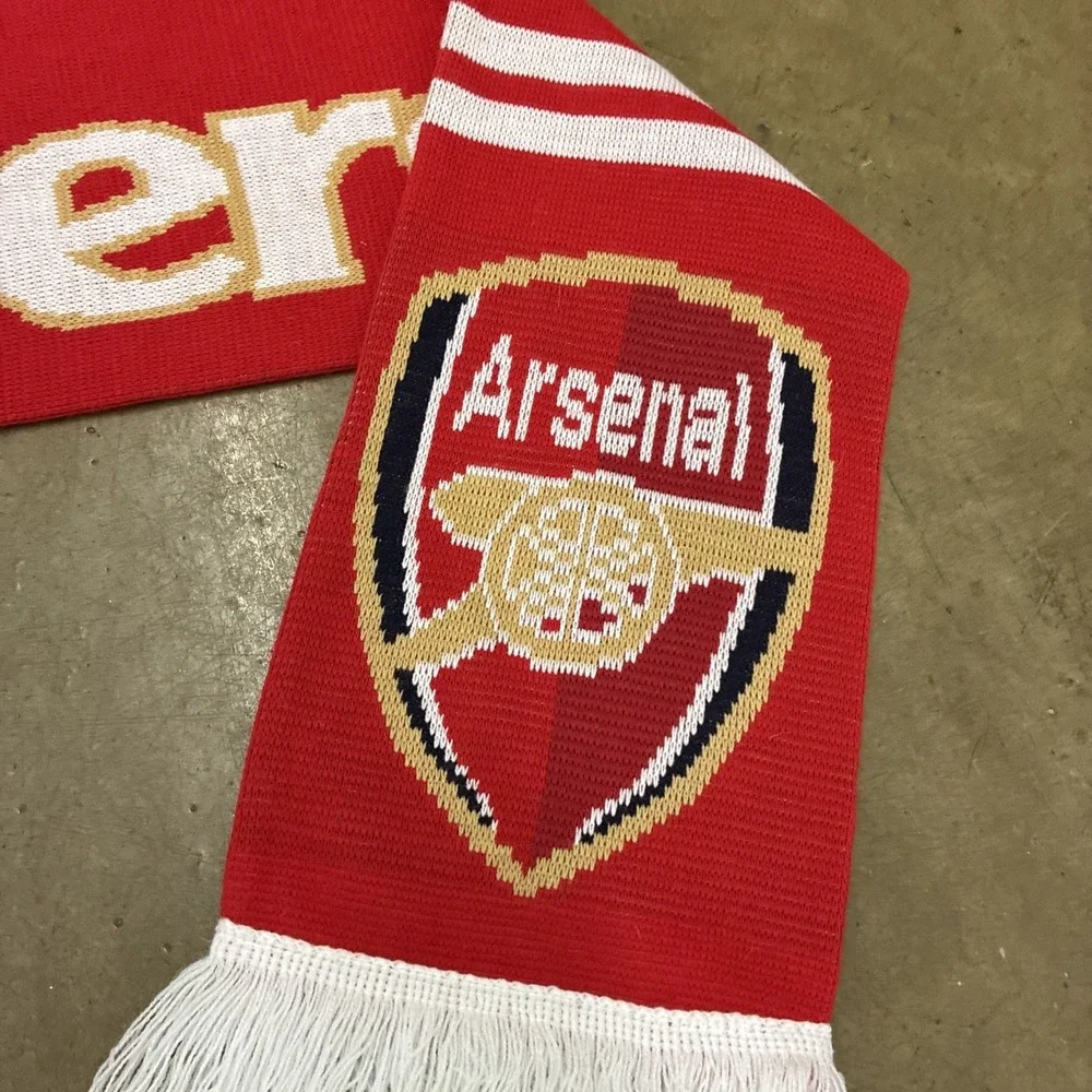 Arsenal FC Scarf Gunners For Fan Supporter LETS GO GOONERS!!!! Red Colorway
